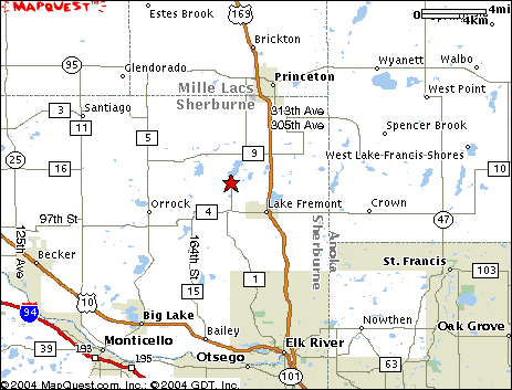 Map to the Woodlands of Livonia